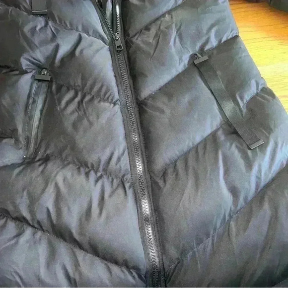 EUC Black Coat Longline Saint & Sinners 'Samurai'  Puffer Long Jacket Medium 12 - Picture 6 of 12